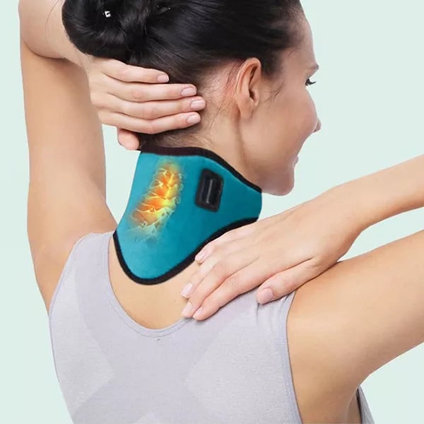 Electric Neck Heating Pad with Adjustable Heat Therapy and Warm Fleece Wrap - Image 1