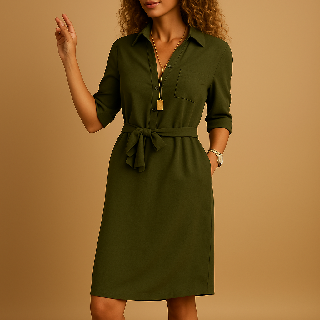 Milou PL. - Women's Flattering Fit Elegant Casual Dress