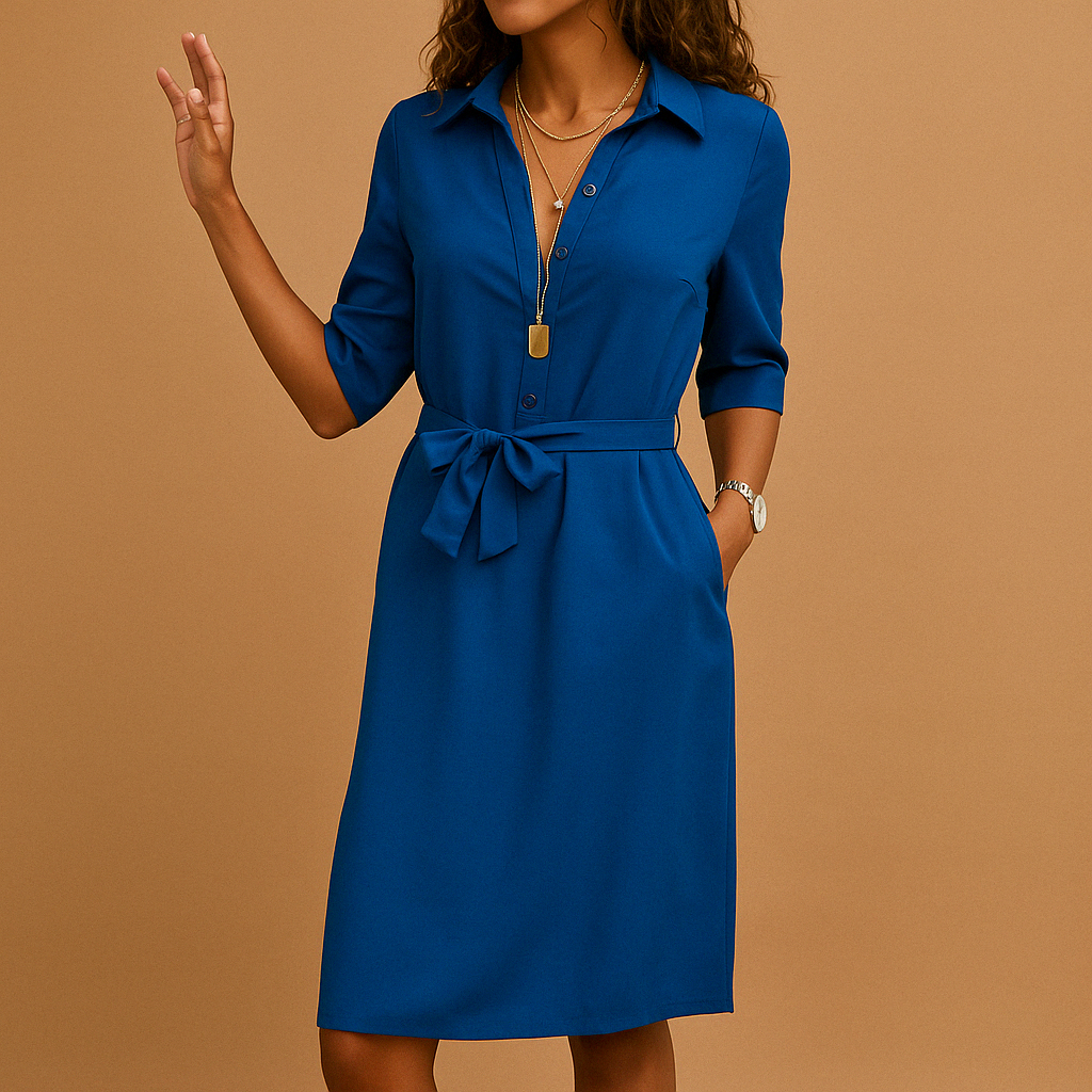 Milou PL. - Women's Flattering Fit Elegant Casual Dress