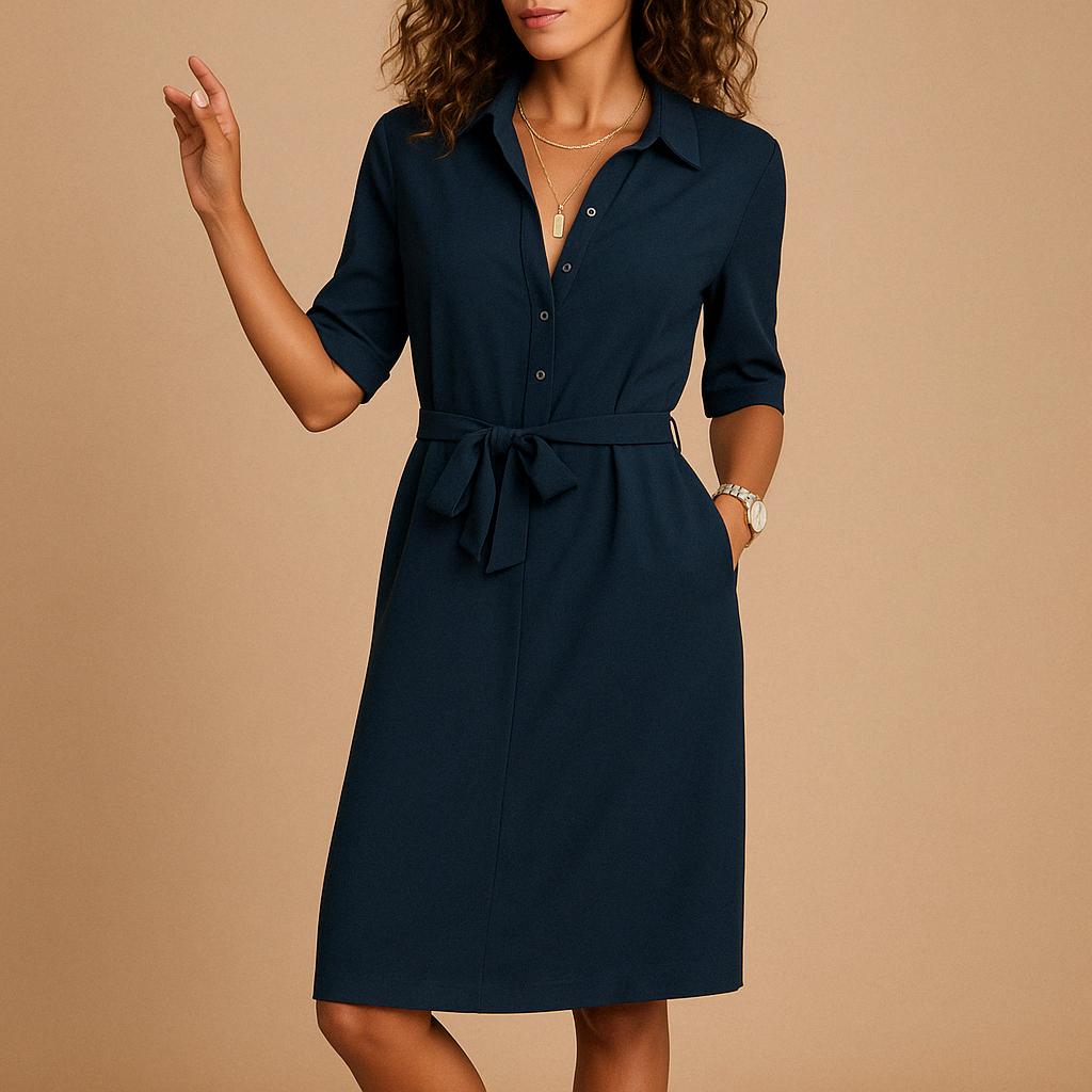 Milou PL. - Women's Flattering Fit Elegant Casual Dress