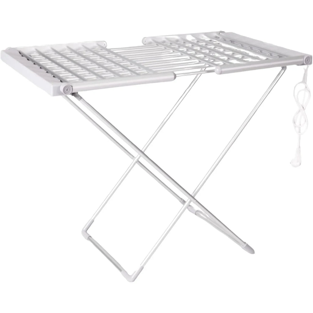 Foldable Clothes Drying Rack Heated Electric Aluminum Portable Folding Wings Airer - Image 7