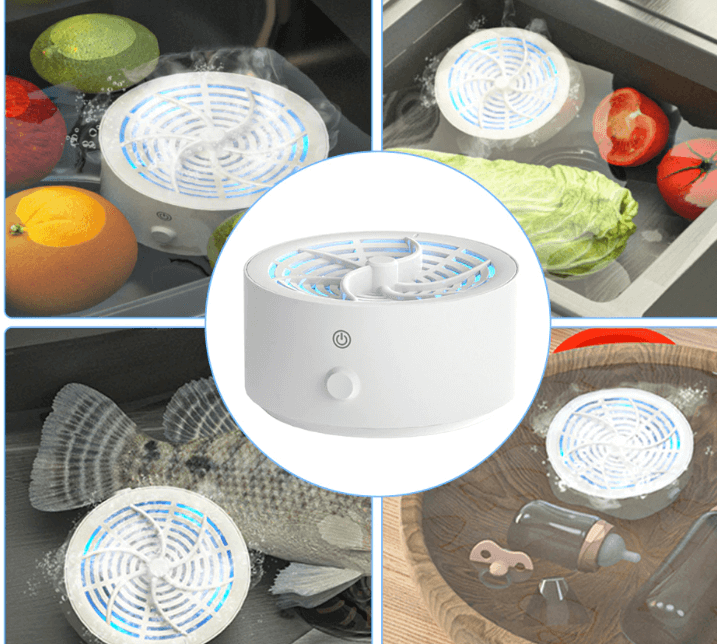 Appareil de nettoyage des aliments à piles pour la cuisine – Lave-produits portable pour les fruits et les légumes à la maison