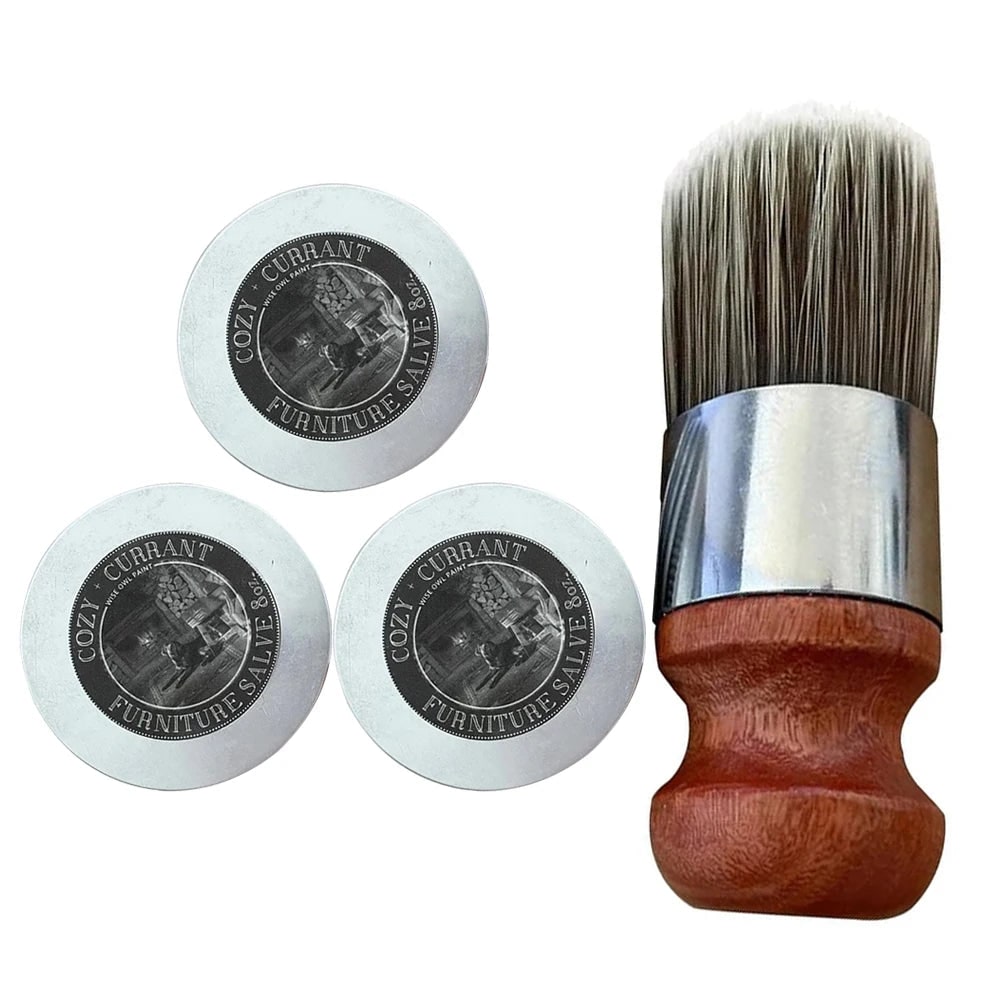 Furniture Salve Applicator Leather Care Conditioner Metal Tin Wooden Handle Polish - Image 3