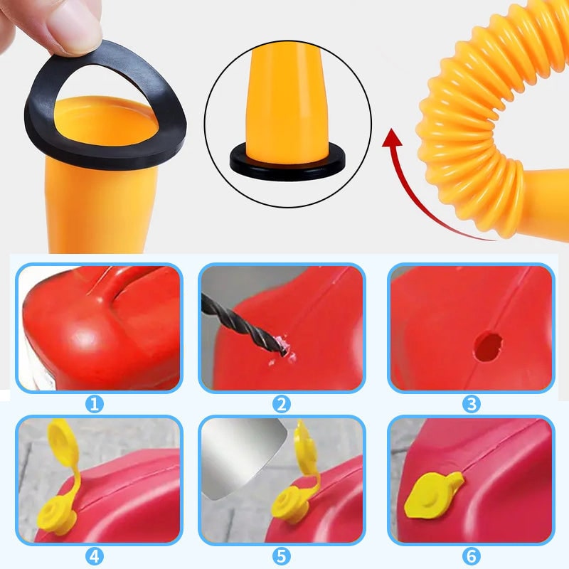 Gas Can Spout Replacement Kit with Flexible Nozzle and Vent Caps - Image 11