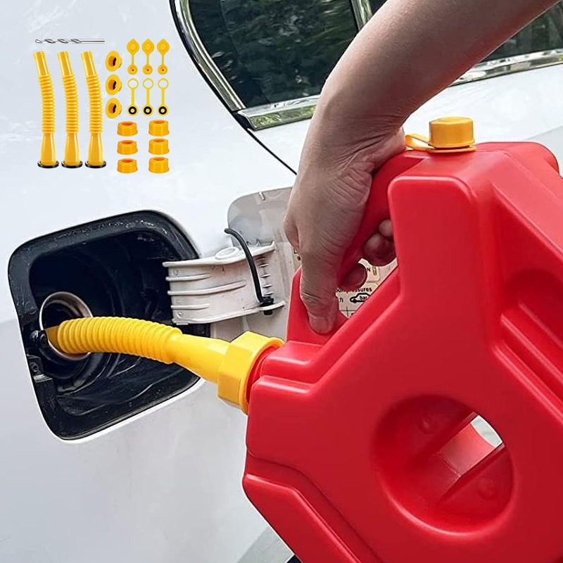 Gas Can Spout Replacement Kit with Flexible Nozzle and Vent Caps - Image 2