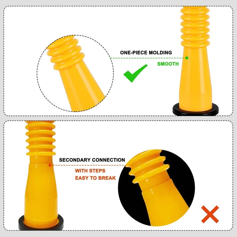 Gas Can Spout Replacement Kit with Flexible Nozzle and Vent Caps - Image 5