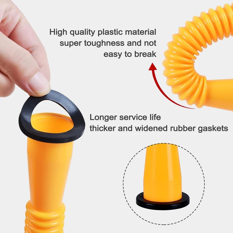 Gas Can Spout Replacement Kit with Flexible Nozzle and Vent Caps - Image 7