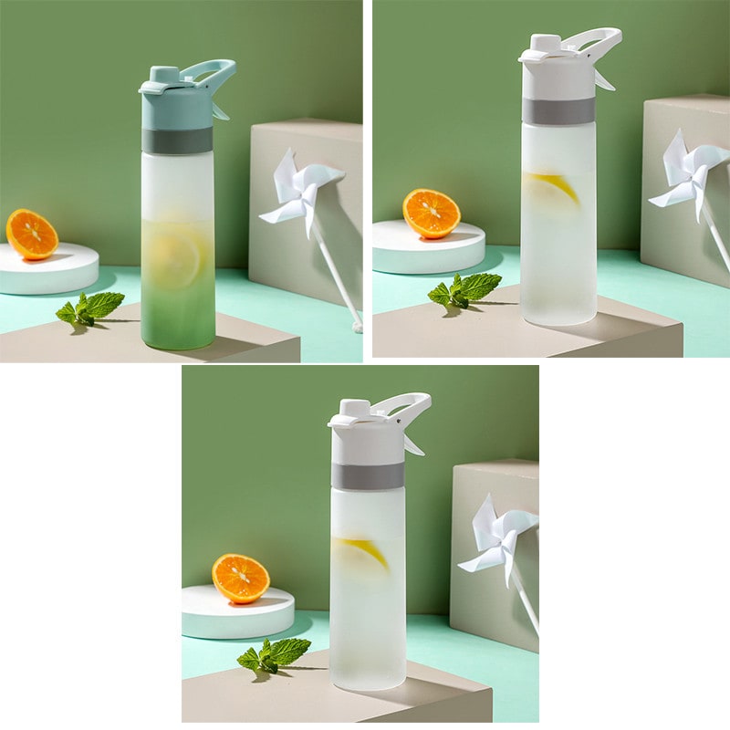 Girls' Misting Stainless Steel Water Bottle with Spray Trigger Flip-Top Spout for Sports Fitness - Image 6