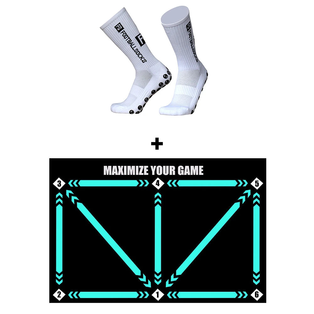 Gym Floor Mat for Soccer Footwork Training with Numbered Guides and Non-Slip Backing - Image 9