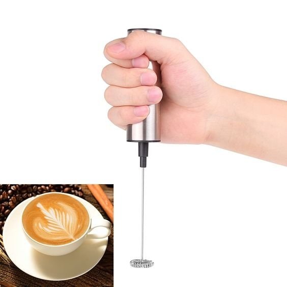 Handheld Electric Milk Frother with Stainless Steel Whisk and USB Charging - Image 3