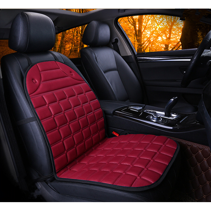 Heated Car Seat Cover and Cushion with 12v Adapter Quilted Design and Ergonomic Back Support - Image 10