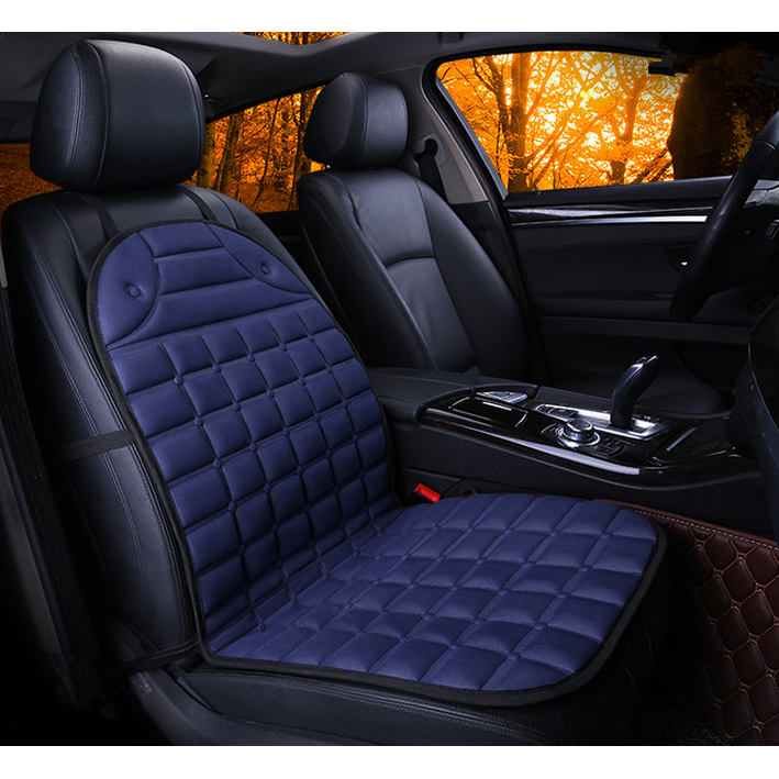 Heated Car Seat Cover and Cushion with 12v Adapter Quilted Design and Ergonomic Back Support - Image 11