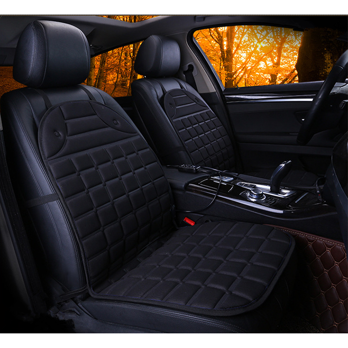 Heated Car Seat Cover and Cushion with 12v Adapter Quilted Design and Ergonomic Back Support - Image 13