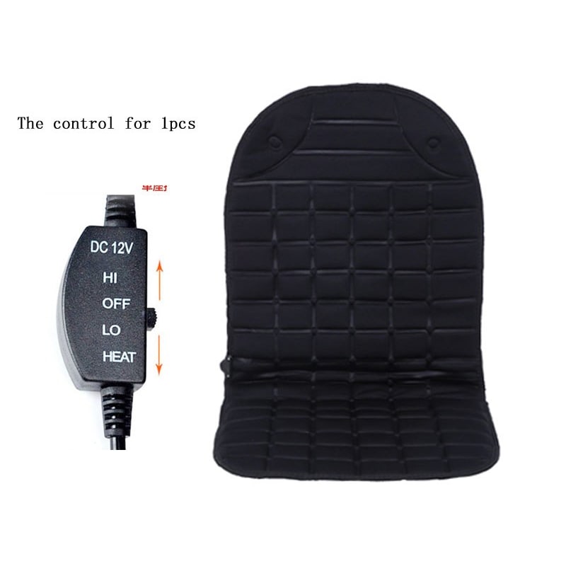 Heated Car Seat Cover and Cushion with 12v Adapter Quilted Design and Ergonomic Back Support - Image 15
