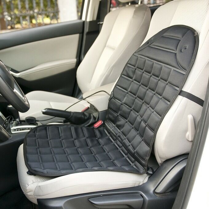 Heated Car Seat Cover and Cushion with 12v Adapter Quilted Design and Ergonomic Back Support - Image 18