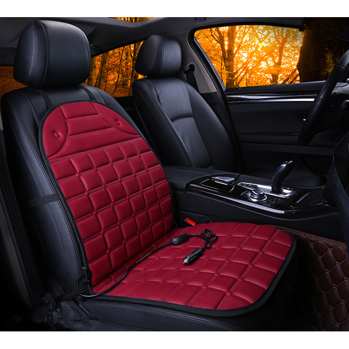 Heated Car Seat Cover and Cushion with 12v Adapter Quilted Design and Ergonomic Back Support - Image 19