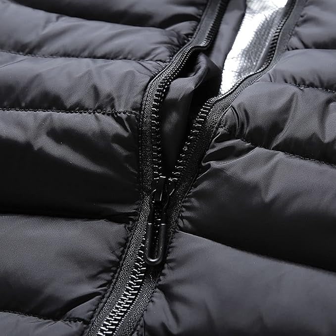 Heated Puffer Jacket with 9 Heating Zones Hood and Water-Resistant Quilted Design Vest - Image 4