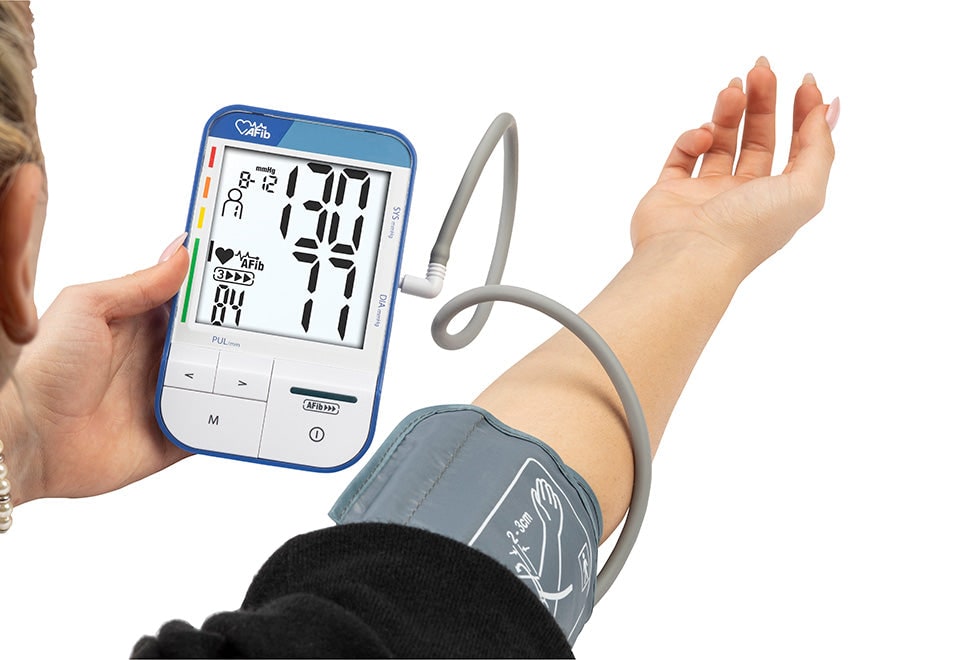 Home and Automatic Blood Pressure Monitor with Portable Upper Arm Cuff and Afib Detection - Image 1