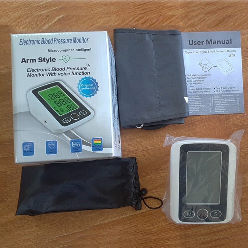 Home Automatic Blood Pressure Monitor with Large Lcd Screen and Portable Arm Cuff - Image 2