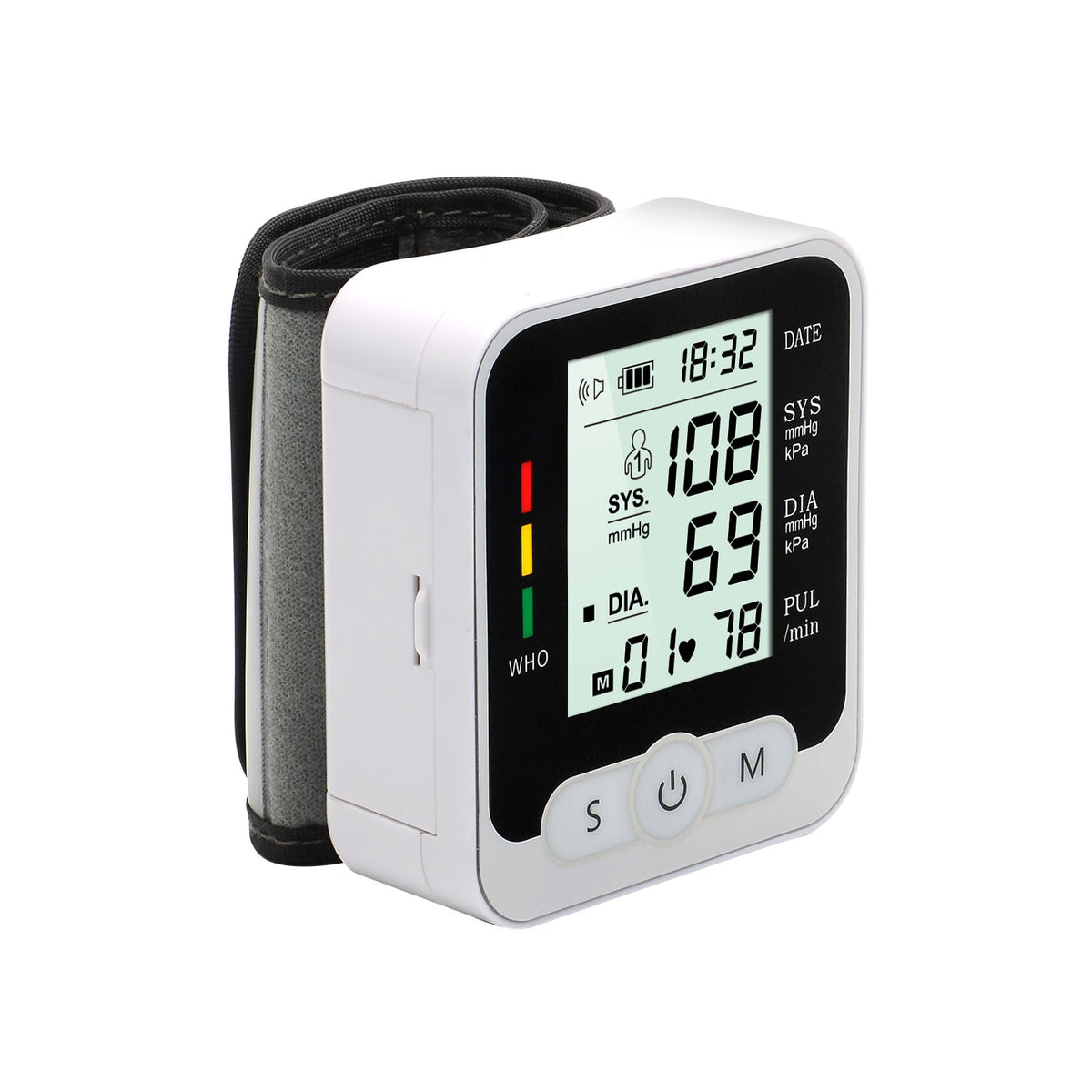Home Wristband Automatic Blood Pressure Monitor with Portable Lcd Display and Adjustable Strap - Image 9