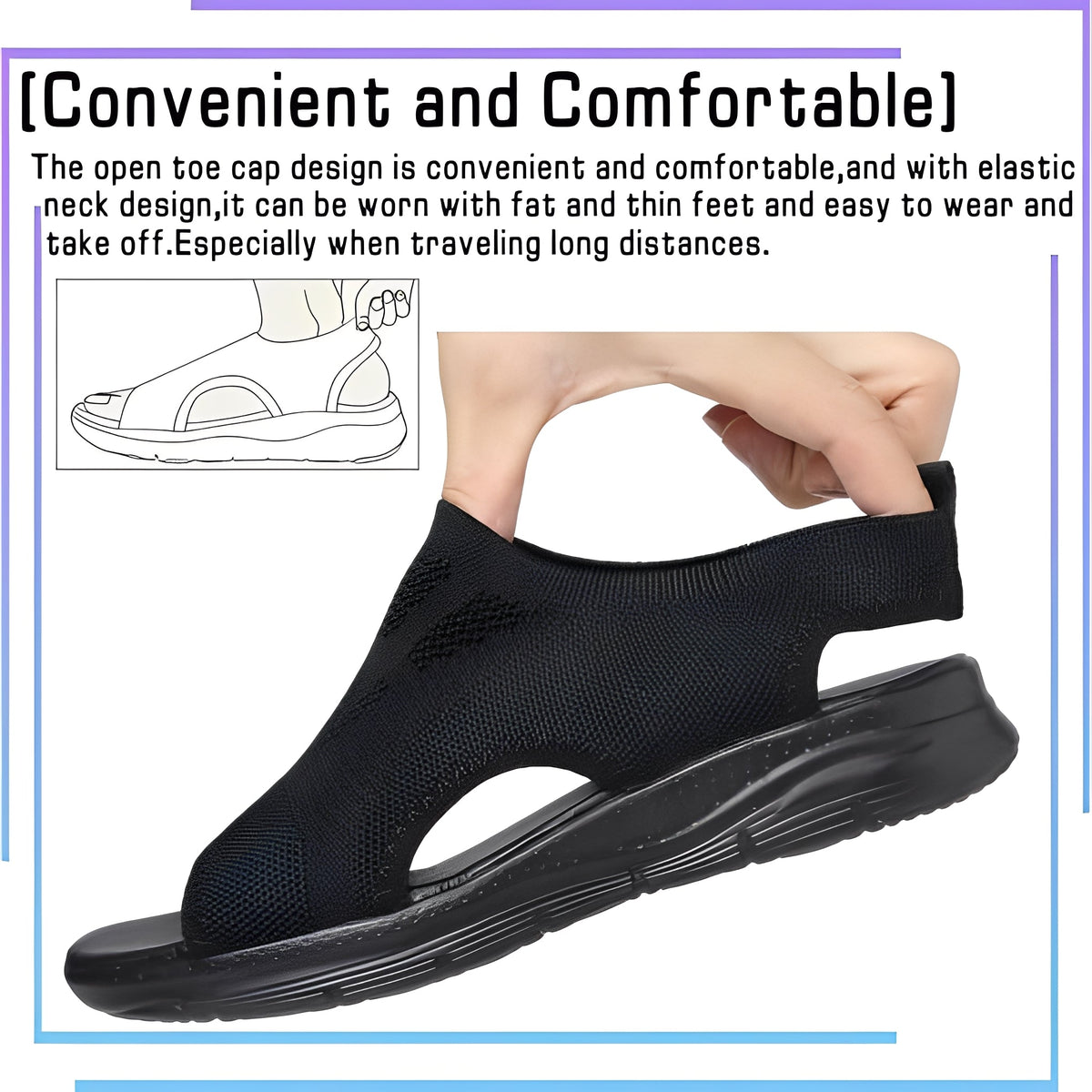 Sport-Sandalen für Damen mit Fußgewölbestütze für alltäglichen Komfort – Bequeme Wandersandalen für Reisen, Freizeit und Outdoor-Aktivitäten