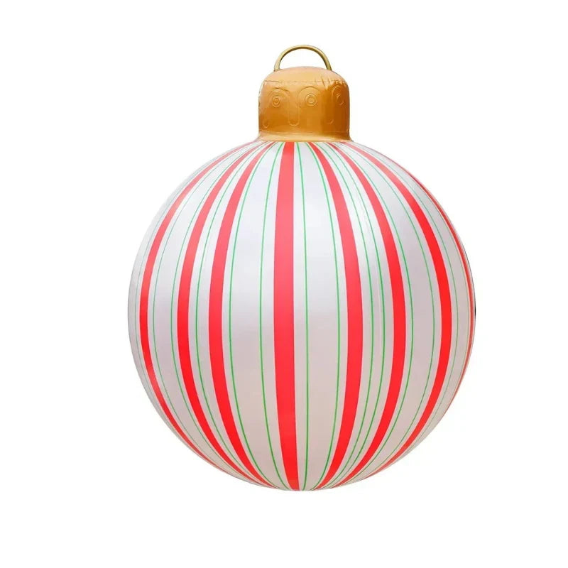 Inflatable Christmas Ornament Ball with PVC Construction for Outdoor Holiday Decorations - Image 10