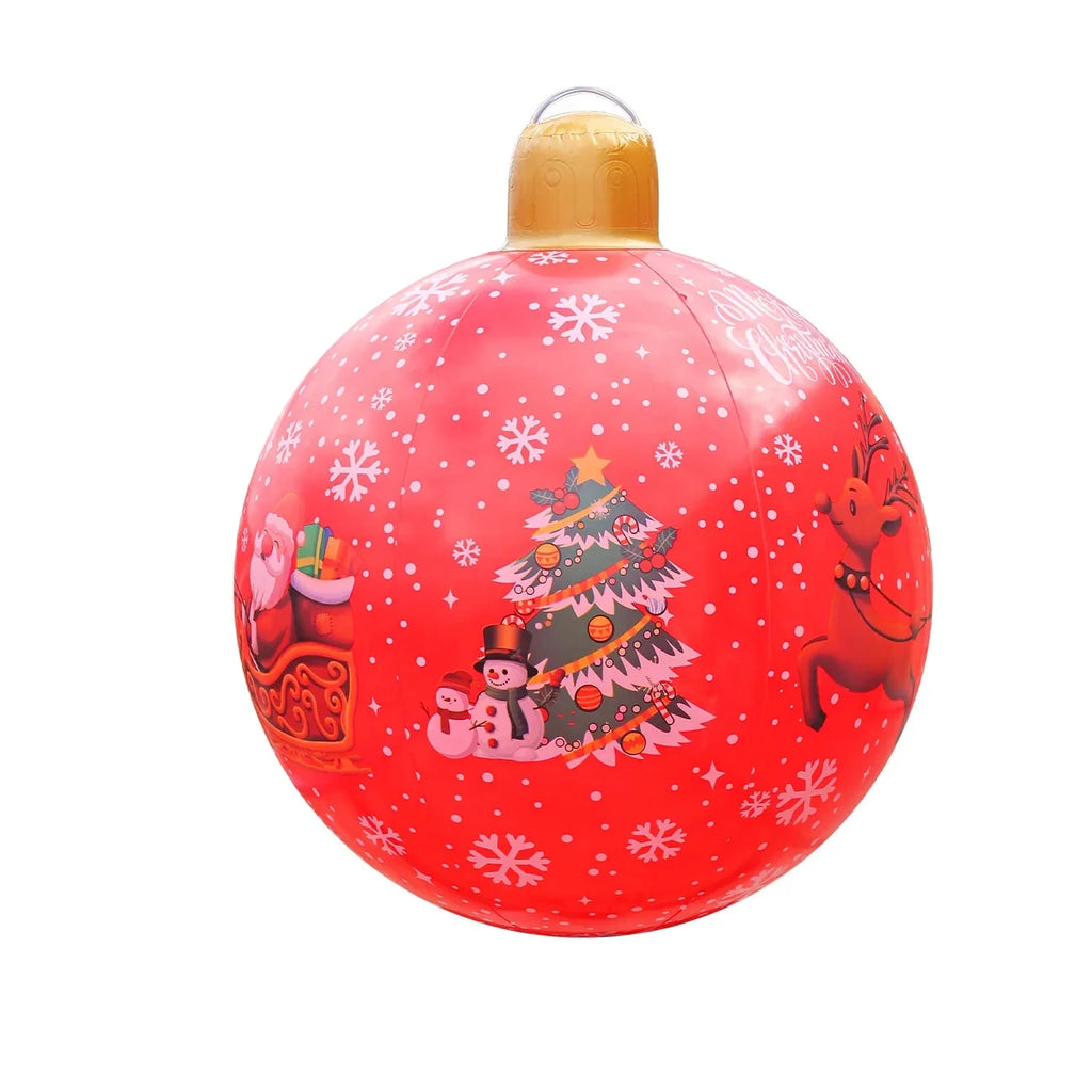 Inflatable Christmas Ornament Ball with PVC Construction for Outdoor Holiday Decorations - Image 6