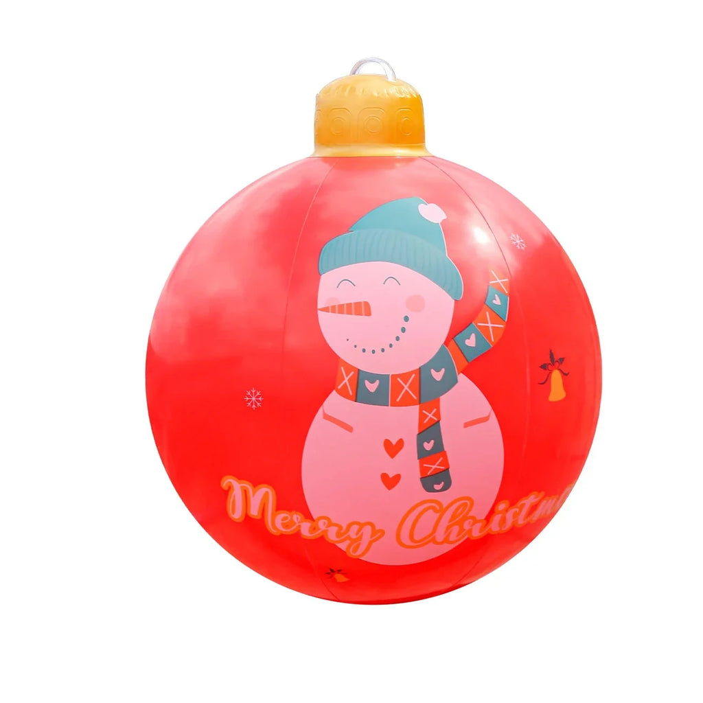 Inflatable Christmas Ornament Ball with PVC Construction for Outdoor Holiday Decorations - Image 7