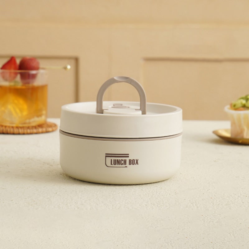 Insulated Bento Box Lunch Set Leak Proof Stainless Steel Stackable Thermal Sealed For Work - Image 13