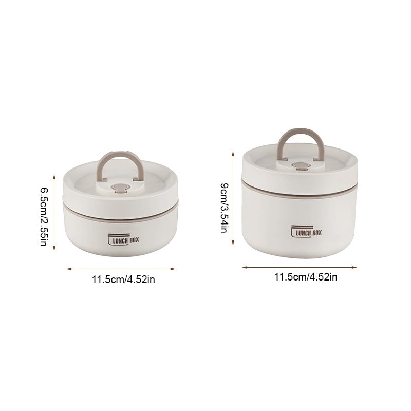 Insulated Bento Box Lunch Set Leak Proof Stainless Steel Stackable Thermal Sealed For Work - Image 9