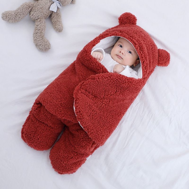 Kids' Baby Sleep Sack Swaddle Blanket with Hooded Design and Leg Pockets for Newborn Infant - Image 9