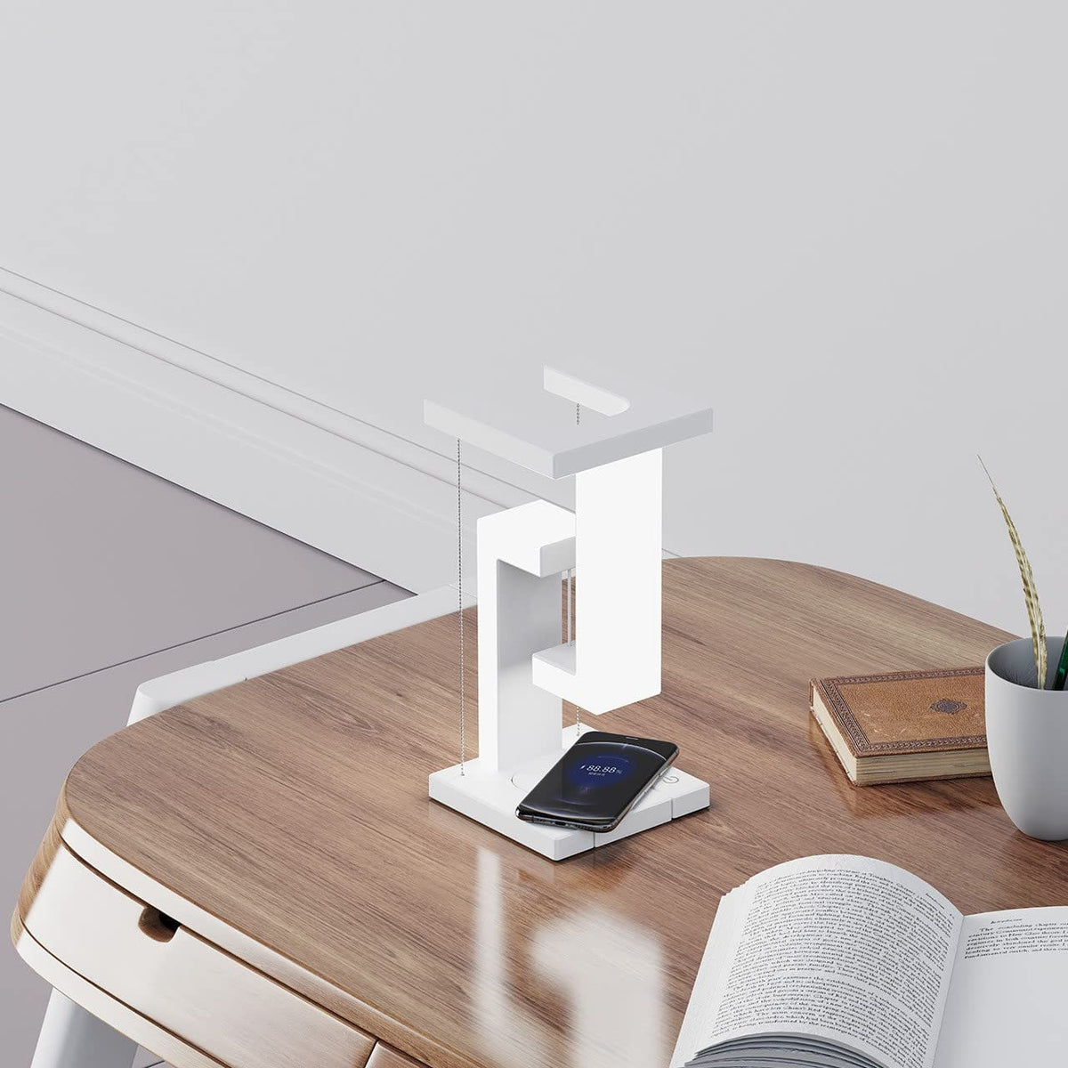 Kids' LED Table Lamp with USB Ports and Geometric Tensegrity Design for Desk and Bedside - Image 7