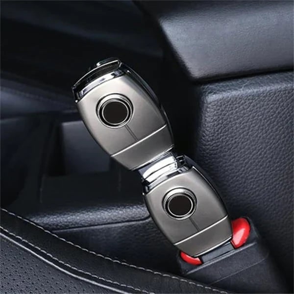 Kids' Seat Belt Extender with Metal Construction and Release Button for Universal Car Safety - Image 1