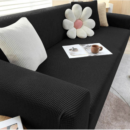 Kids' Sofa Cover and Cotton Slipcovers with Ribbed Jacquard Stretch Fit - Image 4