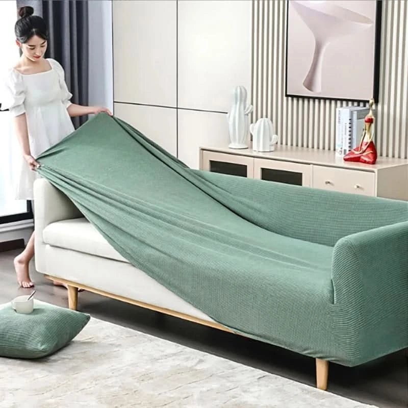 Kids' Sofa Cover and Cotton Slipcovers with Ribbed Jacquard Stretch Fit - Image 5