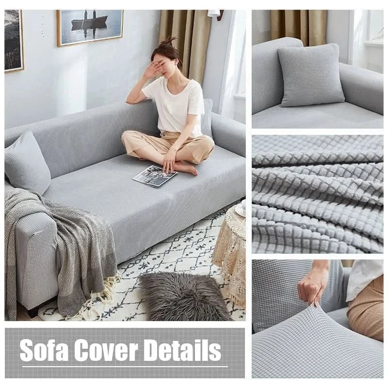 Kids' Sofa Cover and Cotton Slipcovers with Ribbed Jacquard Stretch Fit - Image 7
