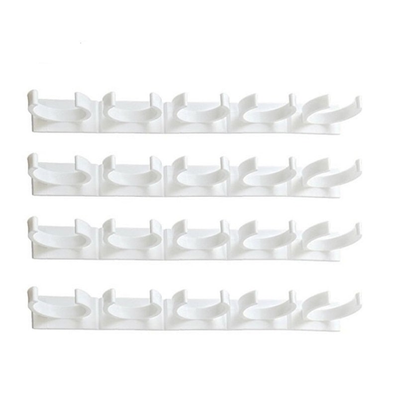Kitchen Cabinet Spice Rack Organizer with Adhesive Gripper Clips for Wall Hanging Storage - Image 7