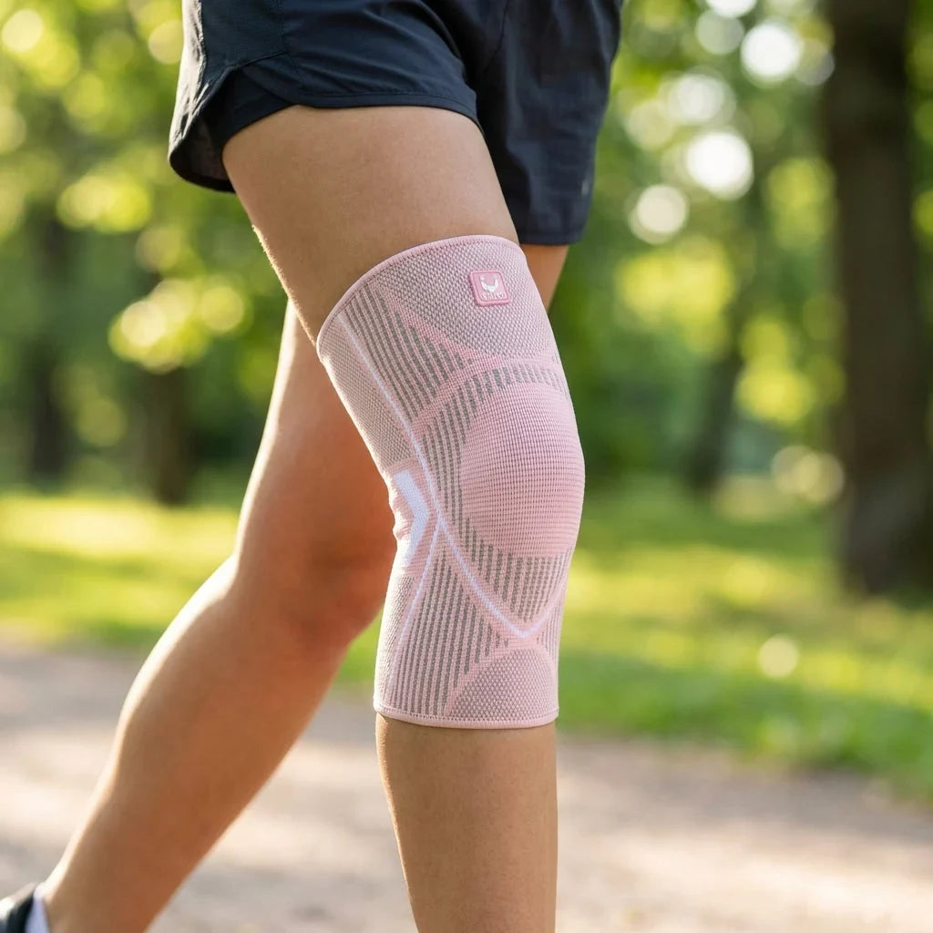 Knee Compression Sleeve with Non-Slip Support and Breathable Elastic Knit Design - Image 1