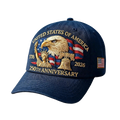 Patriotic Baseball Cap with Embroidered American Flag and Eagle - Image 1