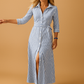 Nola Verenne. – Women’s Loose-Fit Long Summer Dress with Short Sleeves