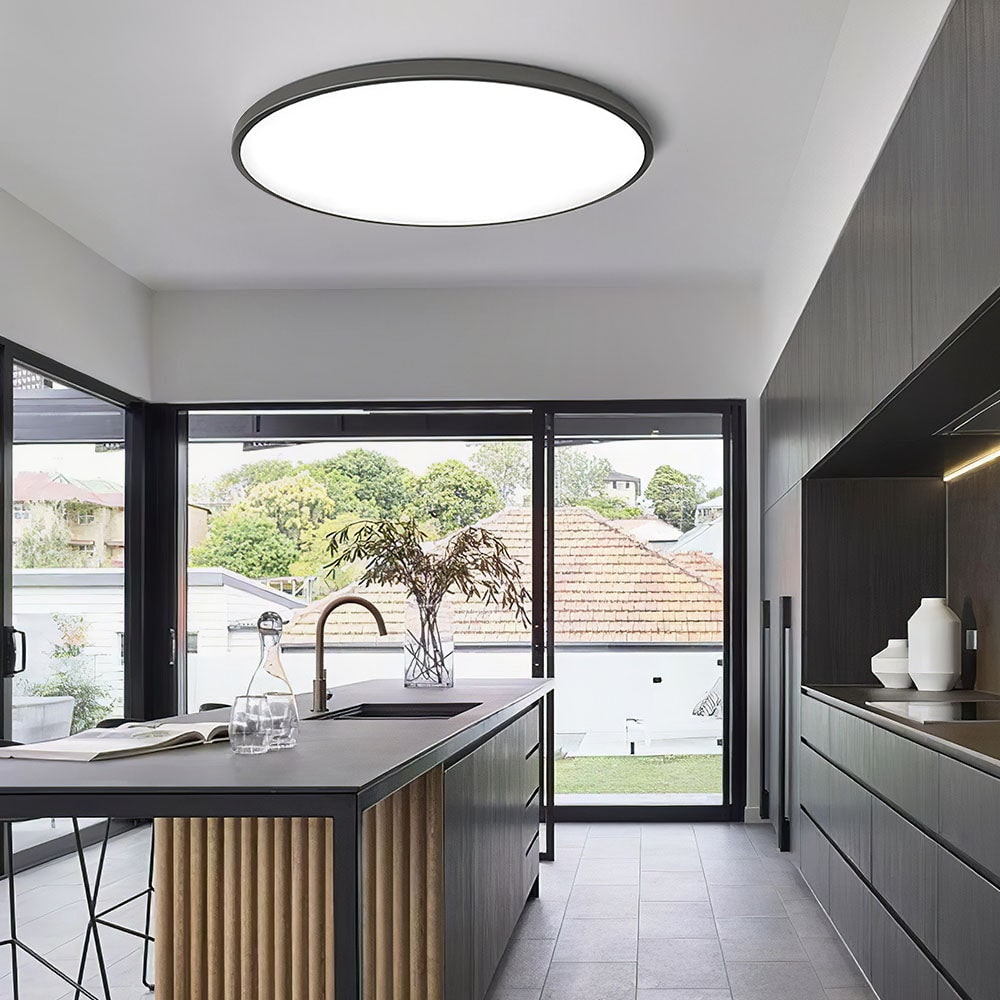 LED Ceiling Light Fixture with Flush Mount Design and Bright Modern Round Illumination - Image 4