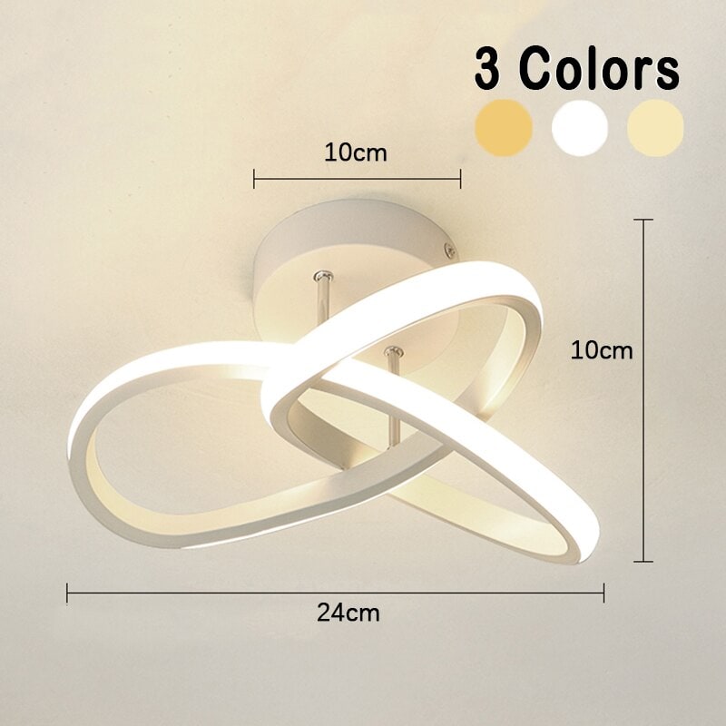 LED Ceiling Light Fixture with Modern Geometric Rings and Flush Mount Design - Image 10