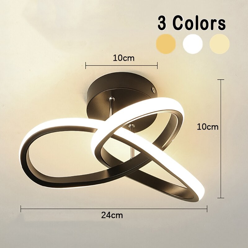 LED Ceiling Light Fixture with Modern Geometric Rings and Flush Mount Design - Image 11