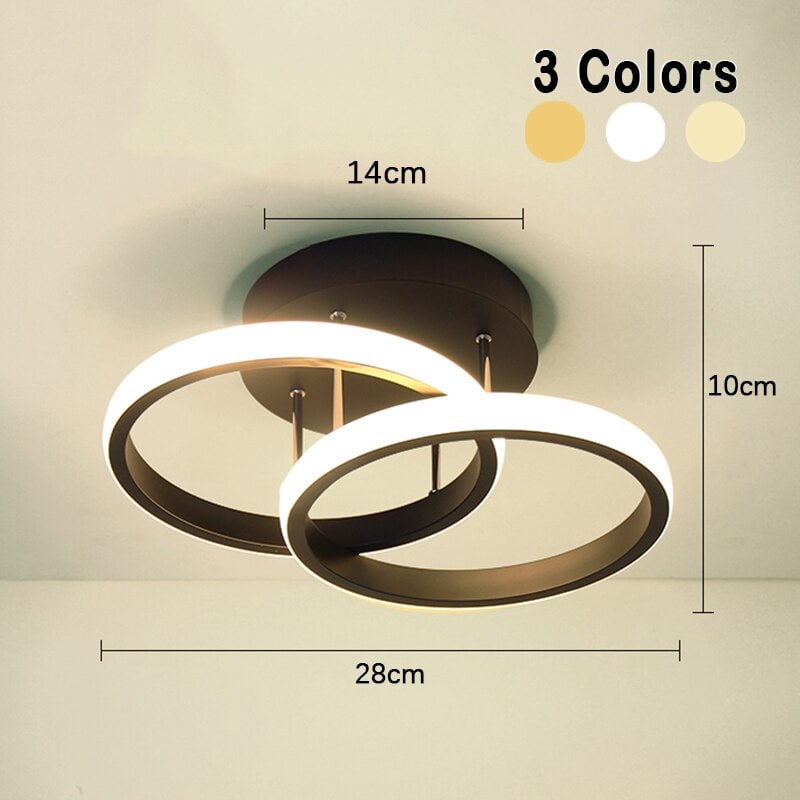 LED Ceiling Light Fixture with Modern Geometric Rings and Flush Mount Design - Image 12
