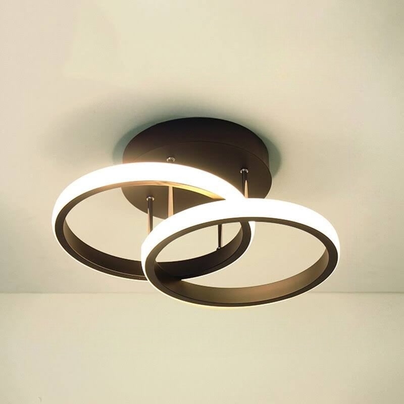 LED Ceiling Light Fixture with Modern Geometric Rings and Flush Mount Design - Image 13