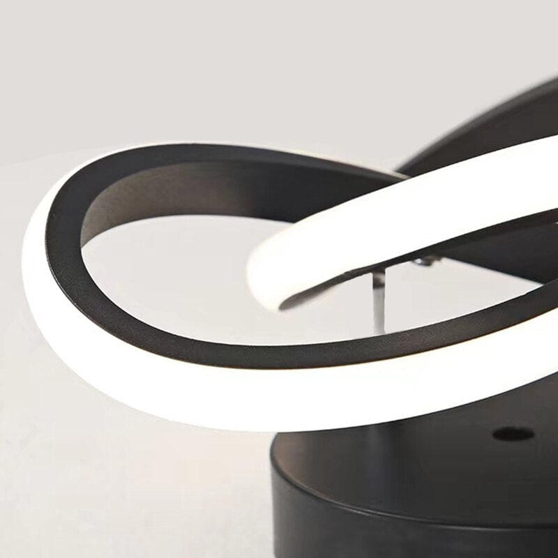 LED Ceiling Light Fixture with Modern Geometric Rings and Flush Mount Design - Image 4