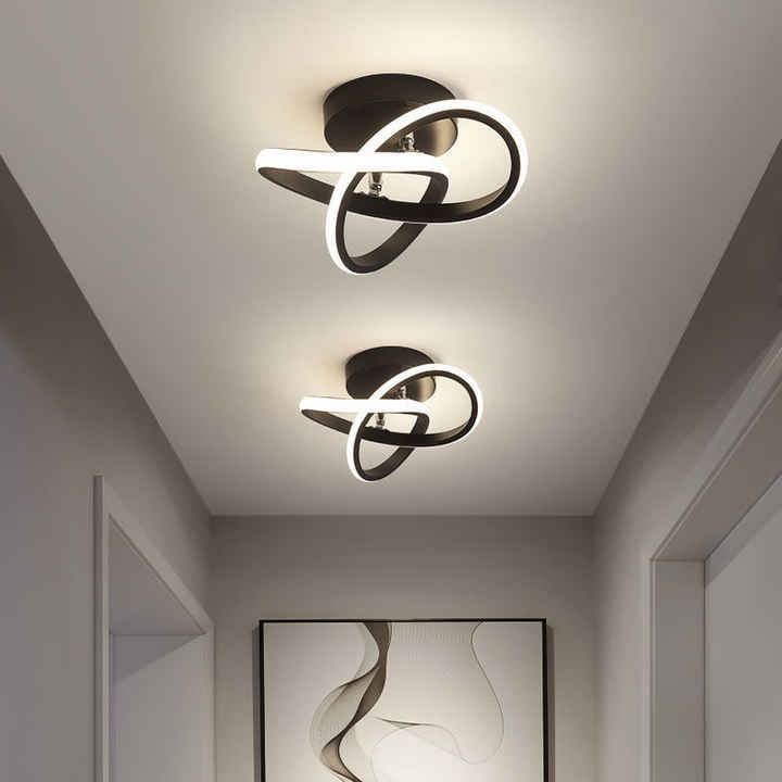 LED Ceiling Light Fixture with Modern Geometric Rings and Flush Mount Design - Image 6
