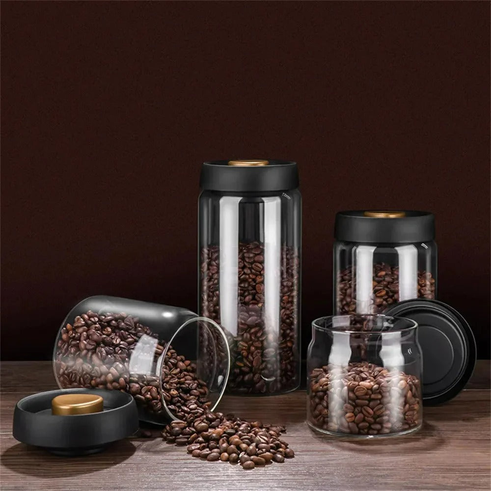 Boîte hermétique pour conserver les grains de café et leur fraîcheur – Boîte scellée pour la préparation du café à la maison, le rangement dans la cuisine et la consommation quotidienne de café