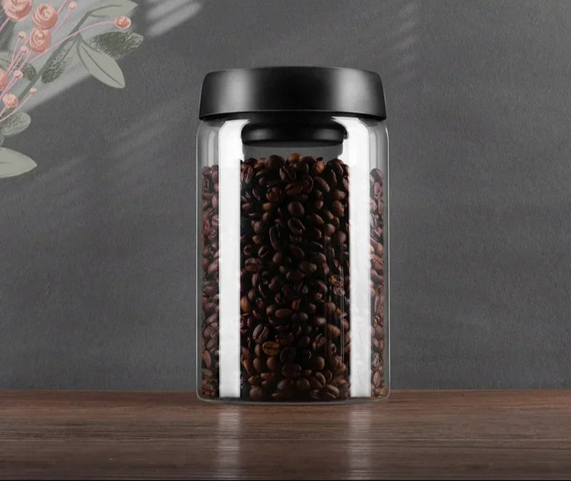 Boîte hermétique pour conserver les grains de café et leur fraîcheur – Boîte scellée pour la préparation du café à la maison, le rangement dans la cuisine et la consommation quotidienne de café