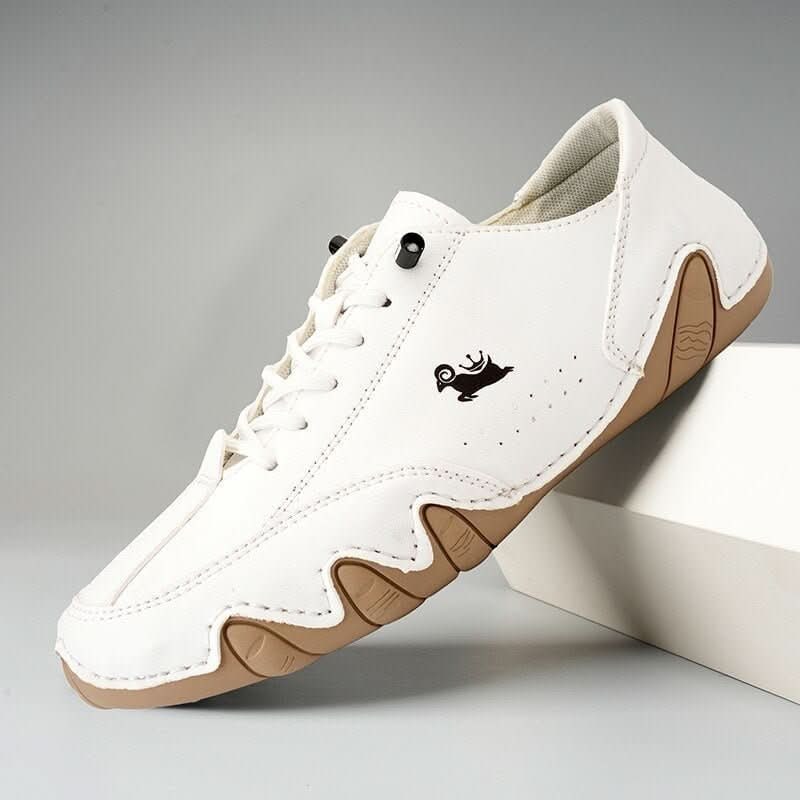 Men's Barefoot Shoes with Flexible Rubber Sole Lace-Up Closure and Textured Tread - Image 1
